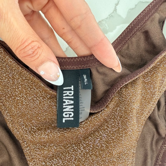 Triangl Swimwear Sparkling Bronze Bikini Set - Picture 5 of 6